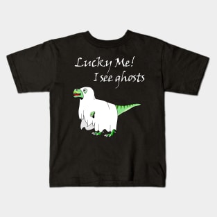 Lucky me I see ghosts Kids T-Shirt